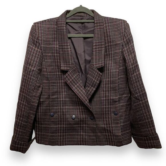 Vintage 90’s Hyphen Cropped Wool Blazer - Picture 1 of 6